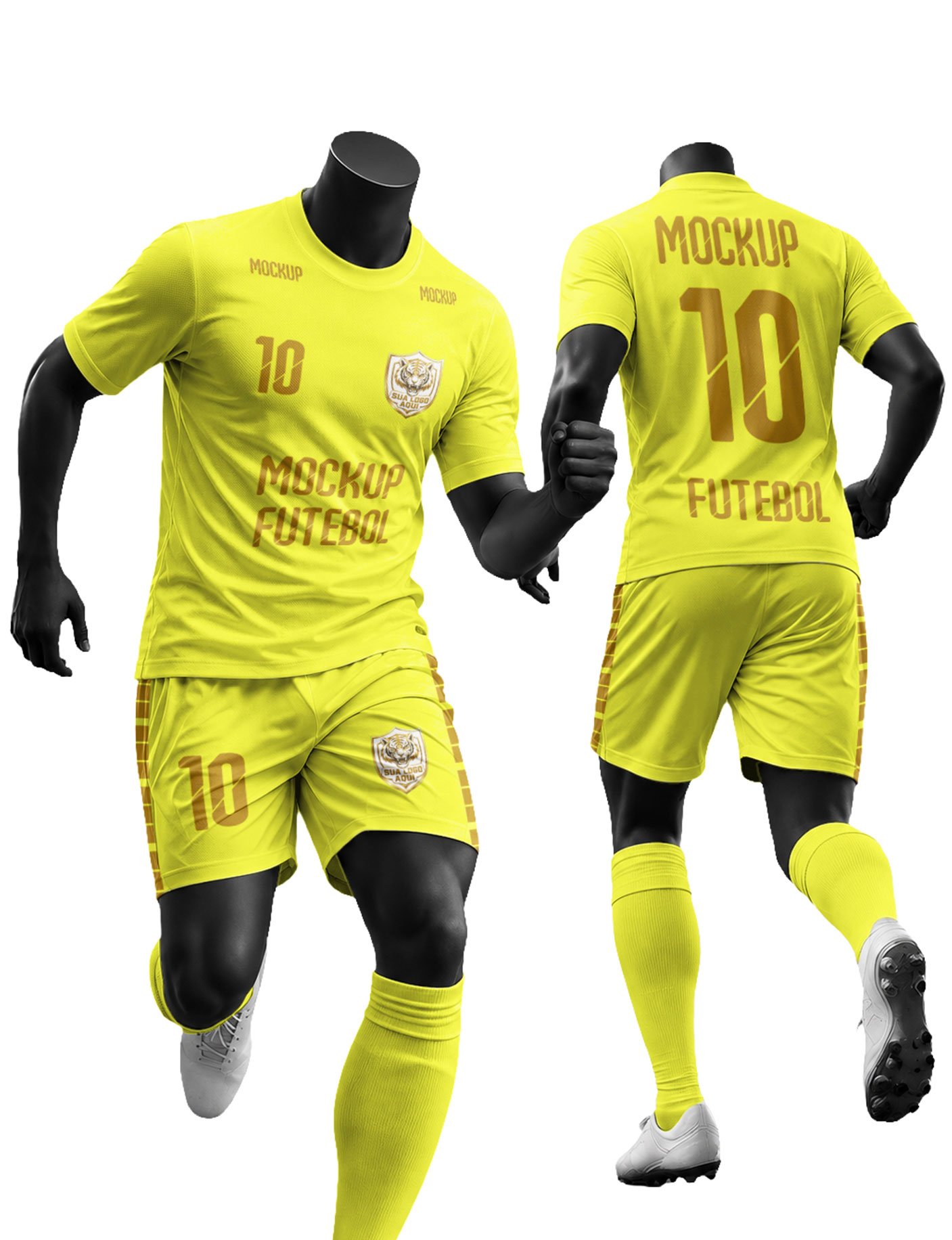 Arte: Mockup Realista de Camiseta Futebol PSD