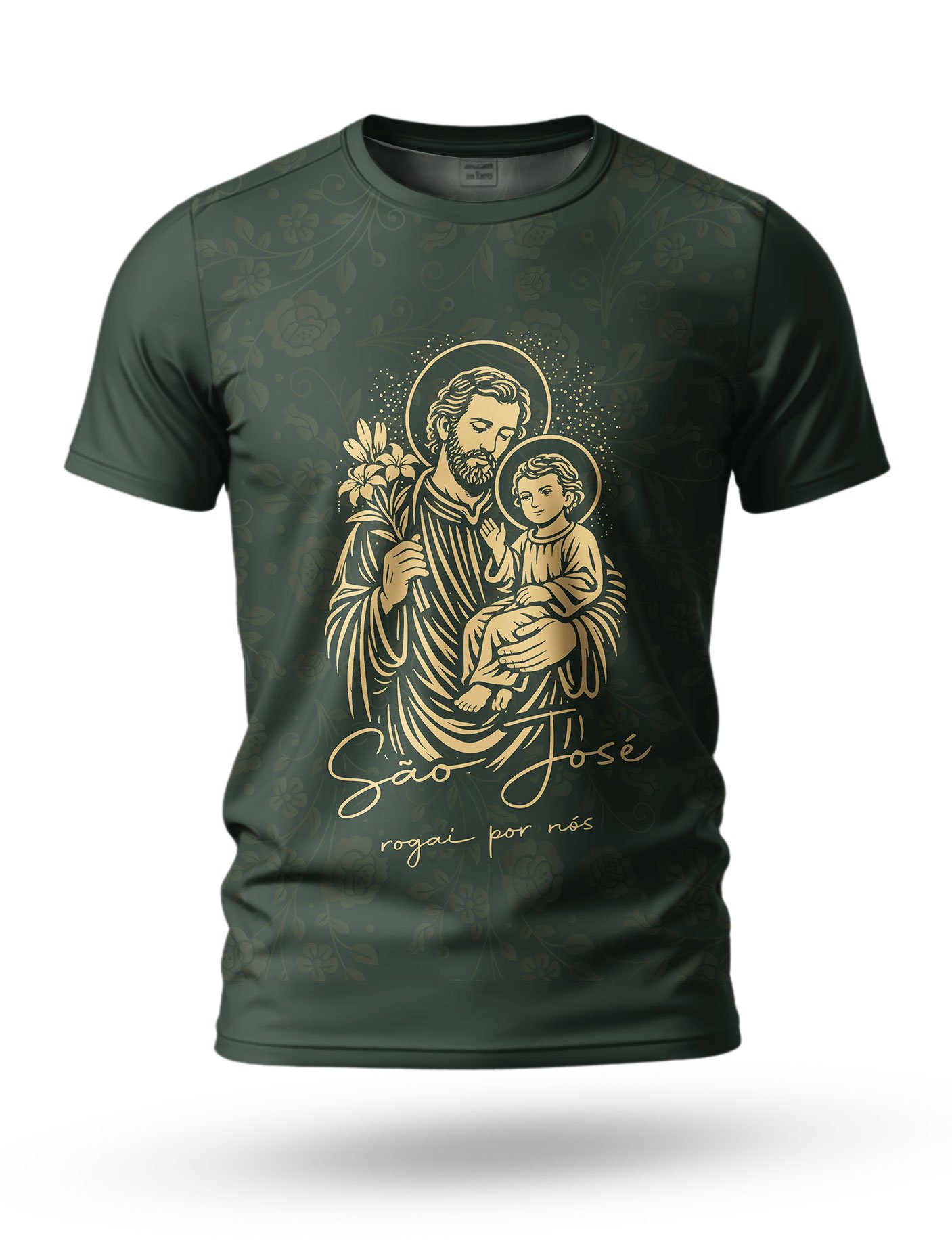 Arte: Arte Camiseta de São José 19 tema verde