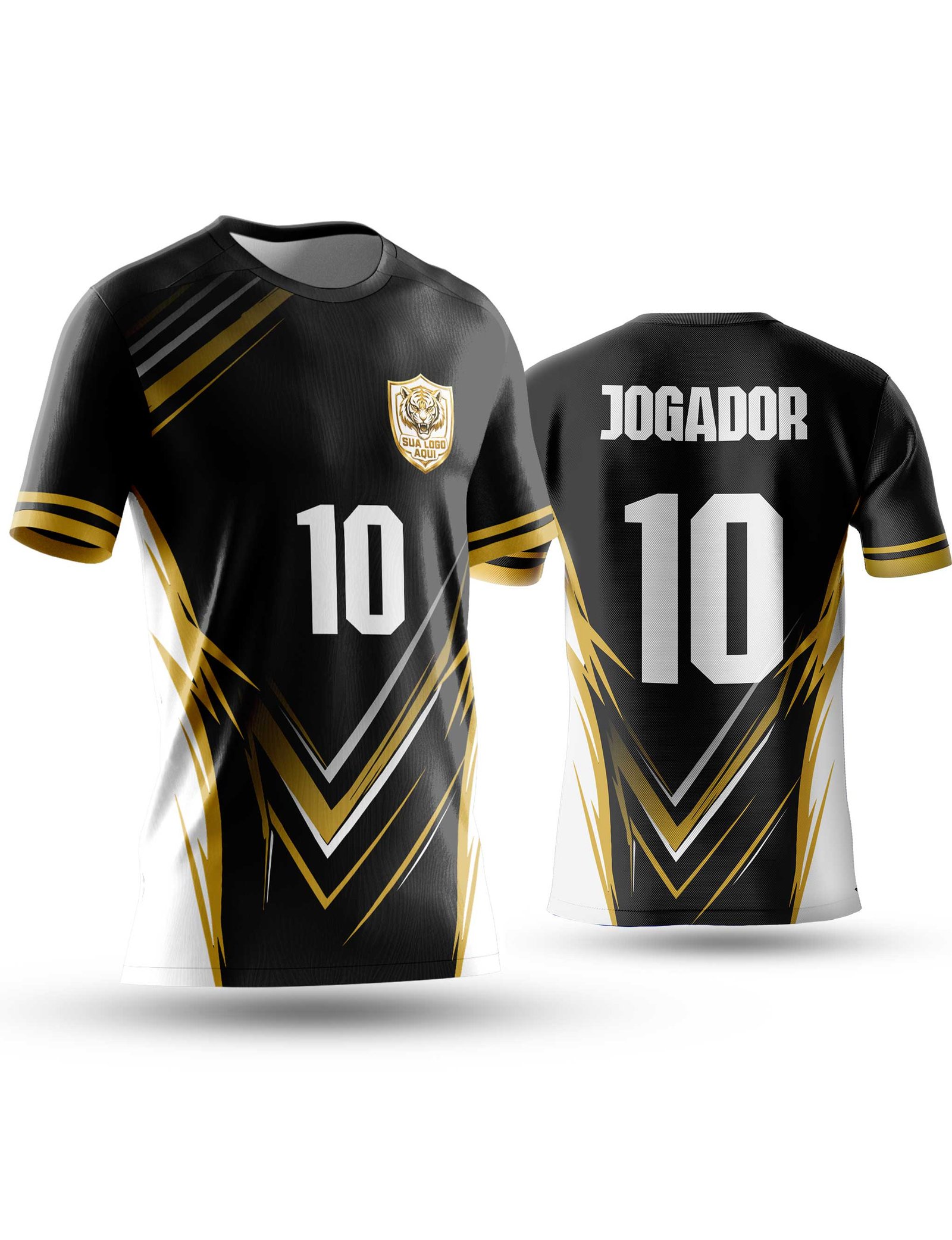 Arte: Arte Camiseta Interclasse Tema preto e dourado para Sublimação 06