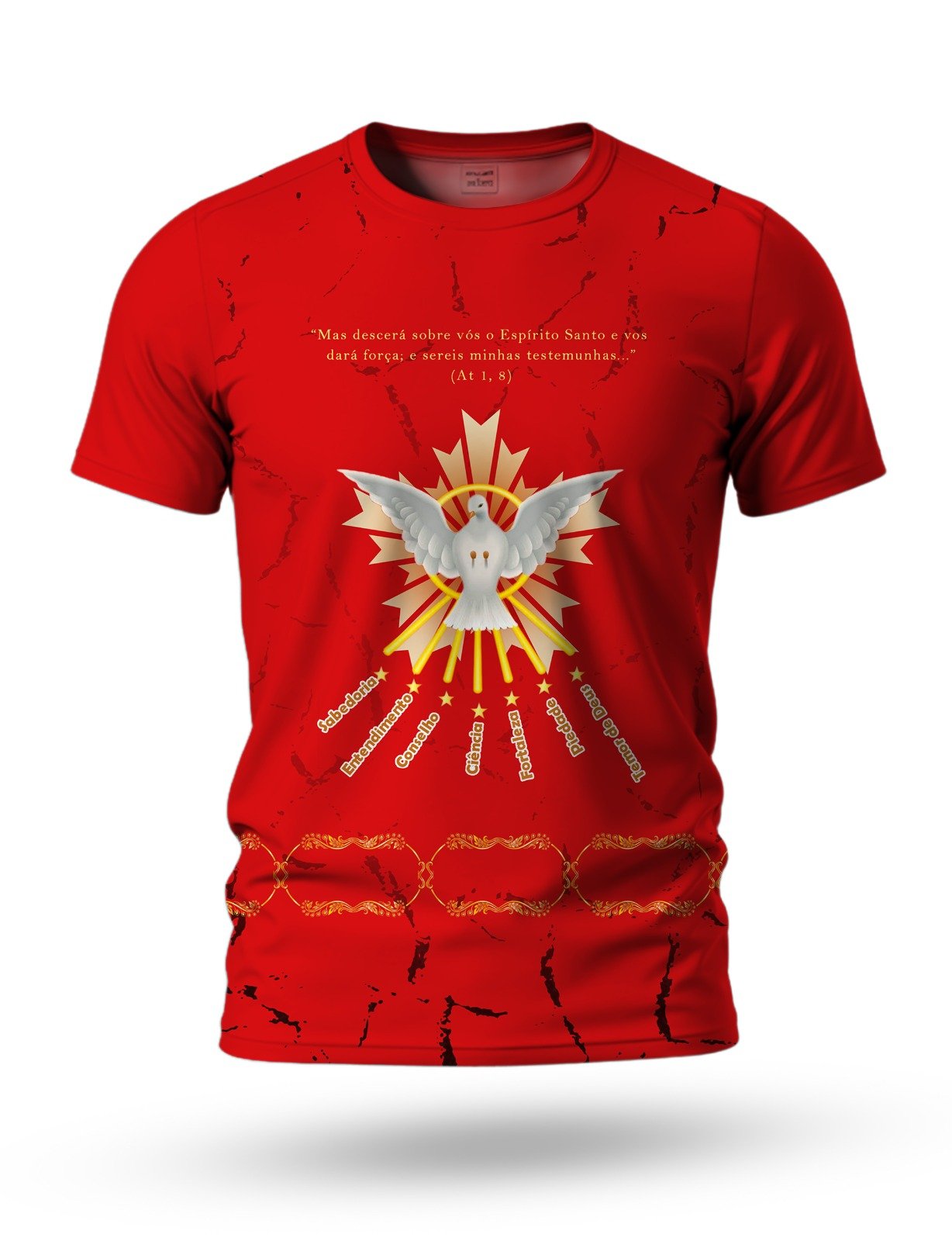 Arte camiseta Divino Espírito Santo 01 tema Vermelho